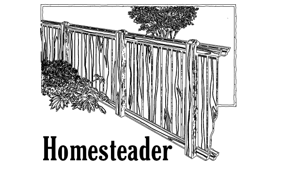 Homesteader wooden fence