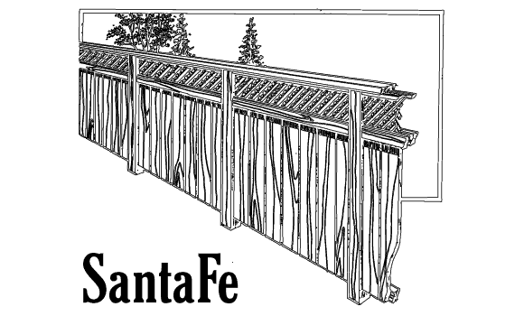 Santa Fe wooden fence
