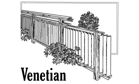 Venetian wooden fence