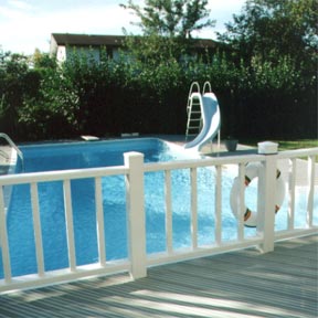 Vinyl decks with pool